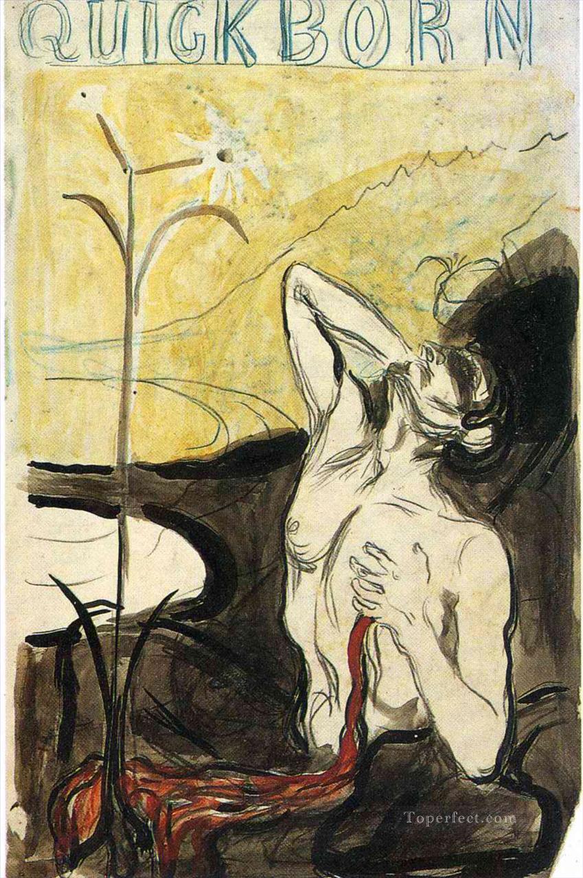 the flower of pain 1897 Edvard Munch Oil Paintings